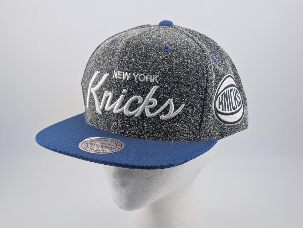 NEW New York Knicks Mitchell & Ness Adjustable Fit Snapback Textured Hat / Cap